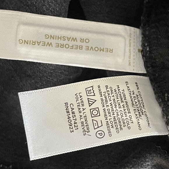 Loft Womens Curvy High Waist Flare Jeans Frayed Hem Button Fly Charcoal Gray u - Picture 4 of 11